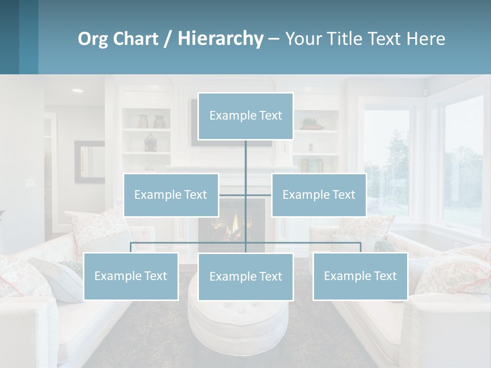 A Living Room Filled With Furniture And A Fire Place PowerPoint Template