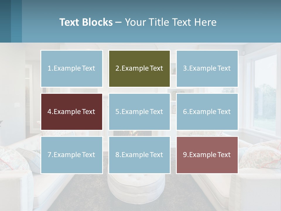 A Living Room Filled With Furniture And A Fire Place PowerPoint Template