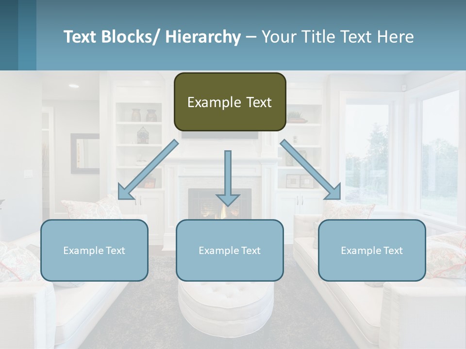 A Living Room Filled With Furniture And A Fire Place PowerPoint Template
