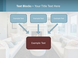 A Living Room Filled With Furniture And A Fire Place PowerPoint Template