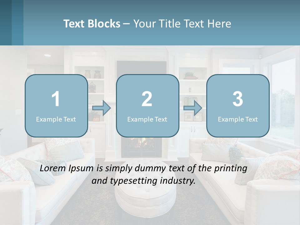 A Living Room Filled With Furniture And A Fire Place PowerPoint Template