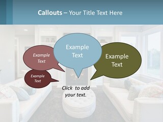 A Living Room Filled With Furniture And A Fire Place PowerPoint Template