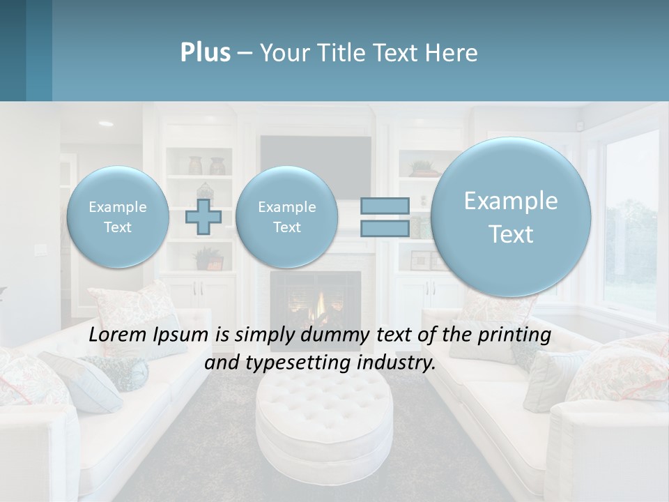 A Living Room Filled With Furniture And A Fire Place PowerPoint Template