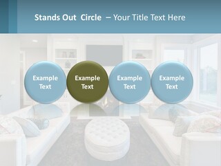 A Living Room Filled With Furniture And A Fire Place PowerPoint Template