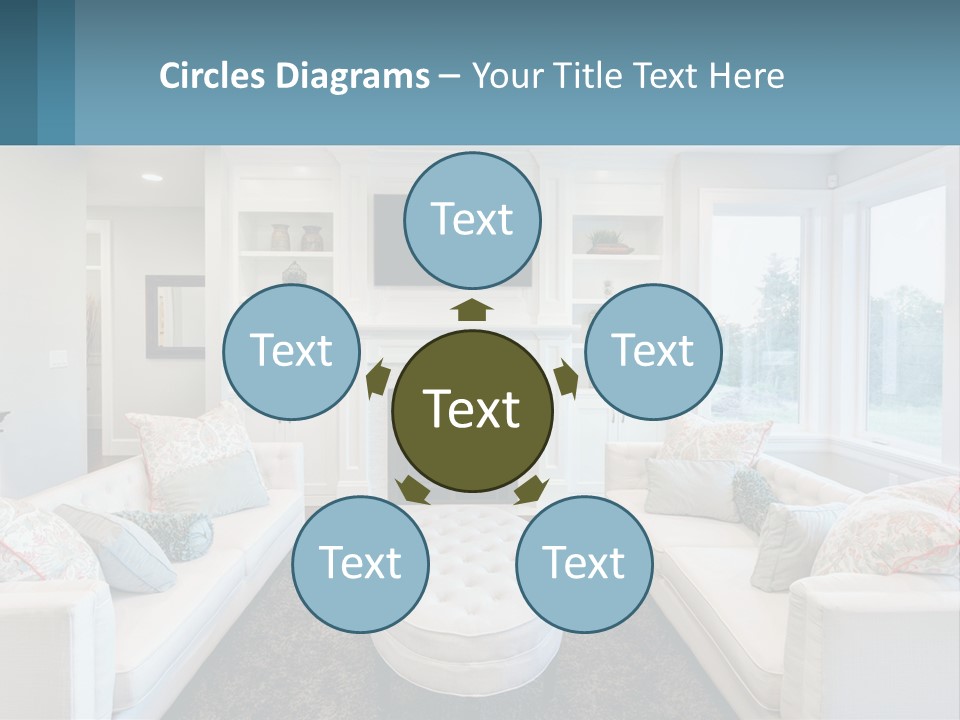 A Living Room Filled With Furniture And A Fire Place PowerPoint Template