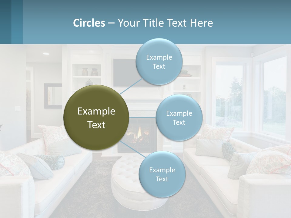 A Living Room Filled With Furniture And A Fire Place PowerPoint Template