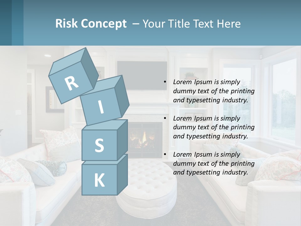 A Living Room Filled With Furniture And A Fire Place PowerPoint Template