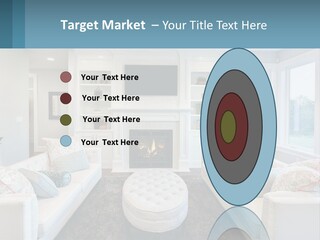 A Living Room Filled With Furniture And A Fire Place PowerPoint Template