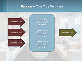 A Living Room Filled With Furniture And A Fire Place PowerPoint Template