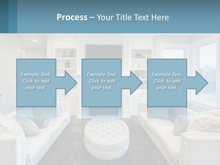 A Living Room Filled With Furniture And A Fire Place PowerPoint Template