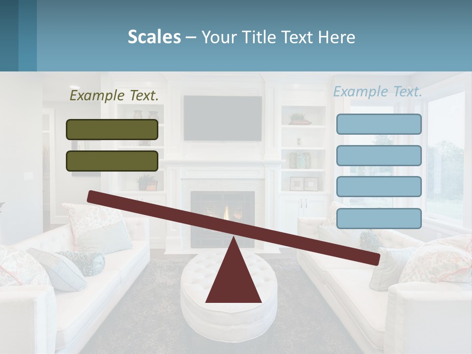 A Living Room Filled With Furniture And A Fire Place PowerPoint Template