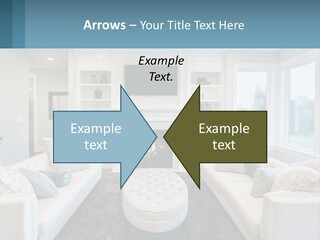 A Living Room Filled With Furniture And A Fire Place PowerPoint Template