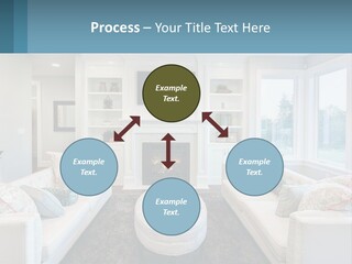 A Living Room Filled With Furniture And A Fire Place PowerPoint Template