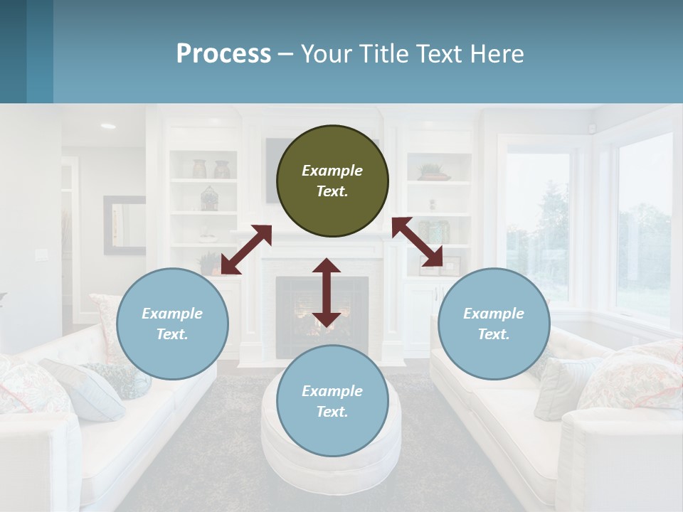 A Living Room Filled With Furniture And A Fire Place PowerPoint Template