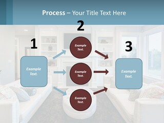A Living Room Filled With Furniture And A Fire Place PowerPoint Template