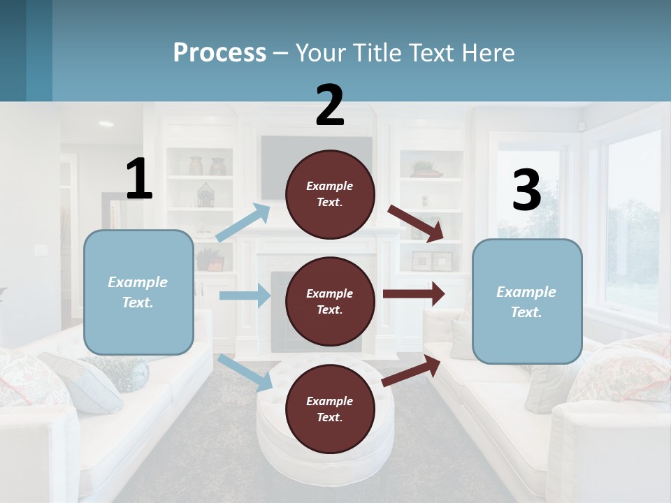 A Living Room Filled With Furniture And A Fire Place PowerPoint Template