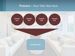 A Living Room Filled With Furniture And A Fire Place PowerPoint Template