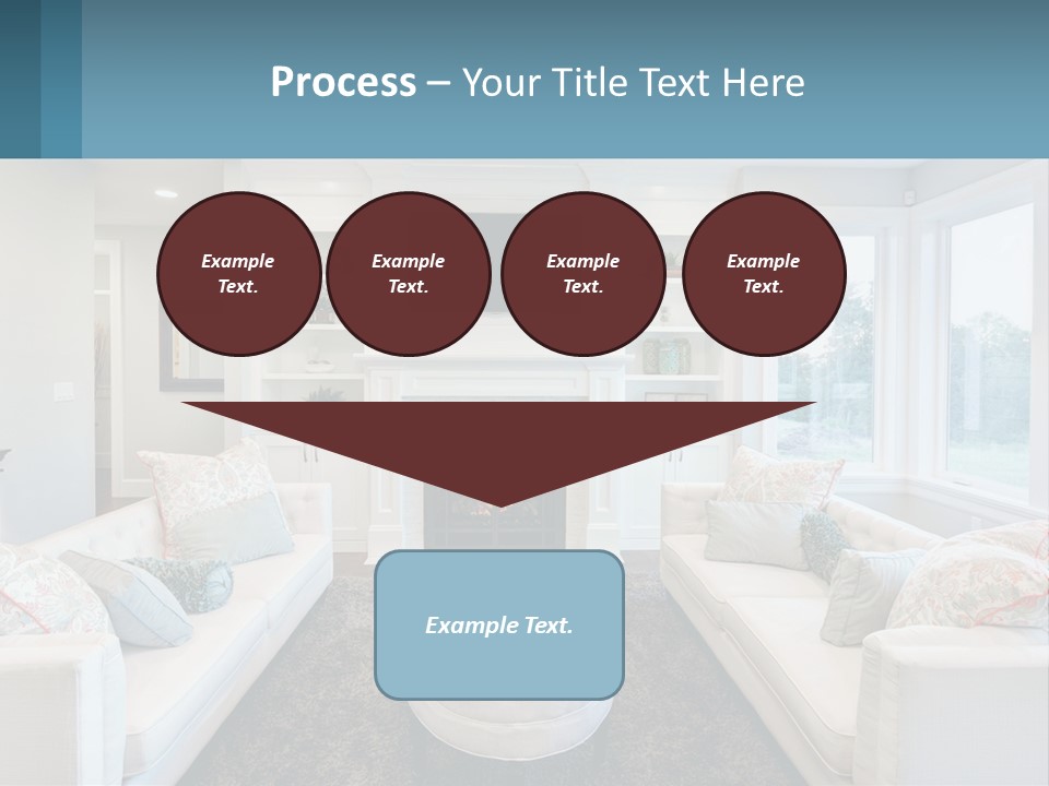 A Living Room Filled With Furniture And A Fire Place PowerPoint Template