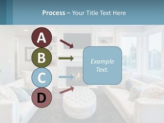 A Living Room Filled With Furniture And A Fire Place PowerPoint Template