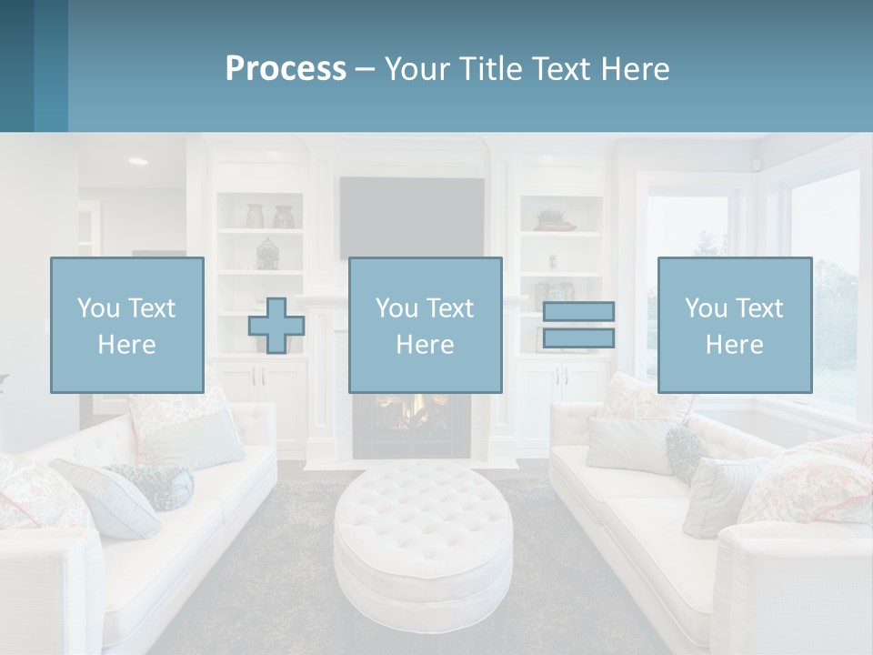 A Living Room Filled With Furniture And A Fire Place PowerPoint Template