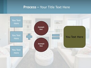 A Living Room Filled With Furniture And A Fire Place PowerPoint Template