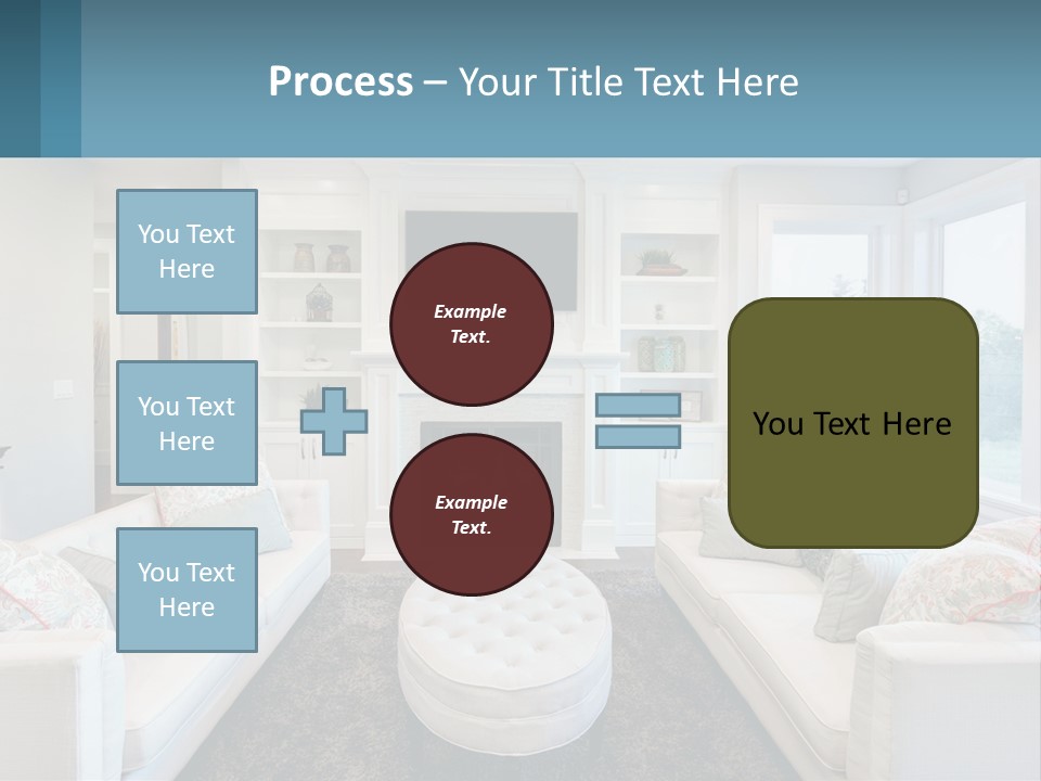 A Living Room Filled With Furniture And A Fire Place PowerPoint Template