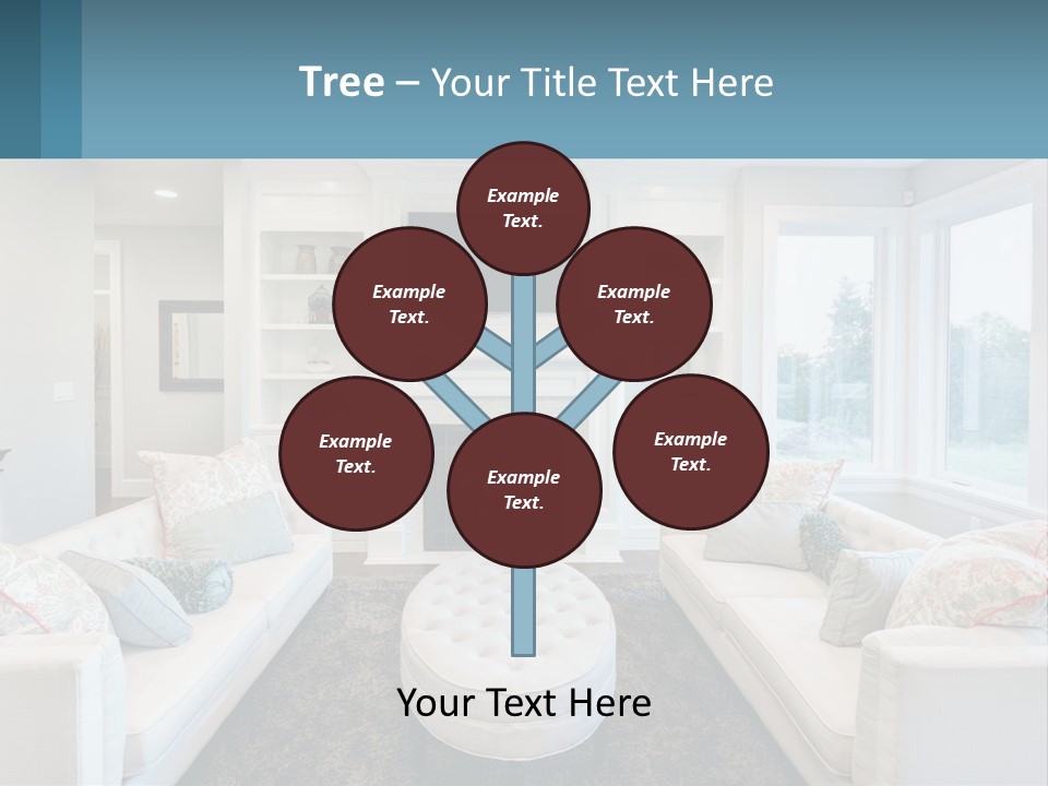 A Living Room Filled With Furniture And A Fire Place PowerPoint Template