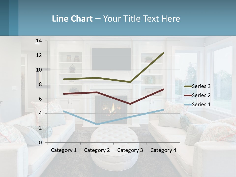 A Living Room Filled With Furniture And A Fire Place PowerPoint Template