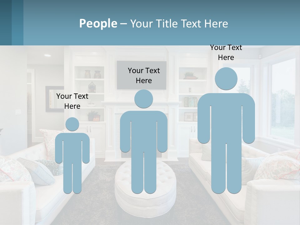 A Living Room Filled With Furniture And A Fire Place PowerPoint Template