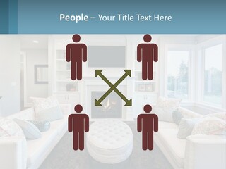 A Living Room Filled With Furniture And A Fire Place PowerPoint Template