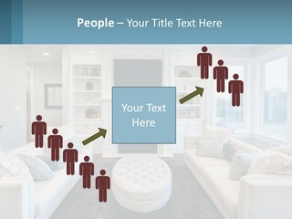 A Living Room Filled With Furniture And A Fire Place PowerPoint Template