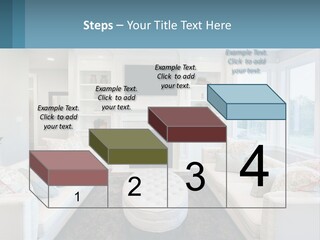 A Living Room Filled With Furniture And A Fire Place PowerPoint Template