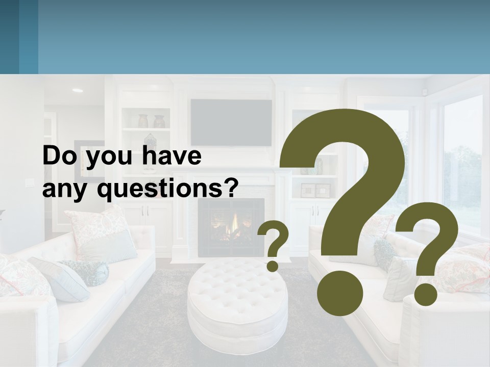 A Living Room Filled With Furniture And A Fire Place PowerPoint Template