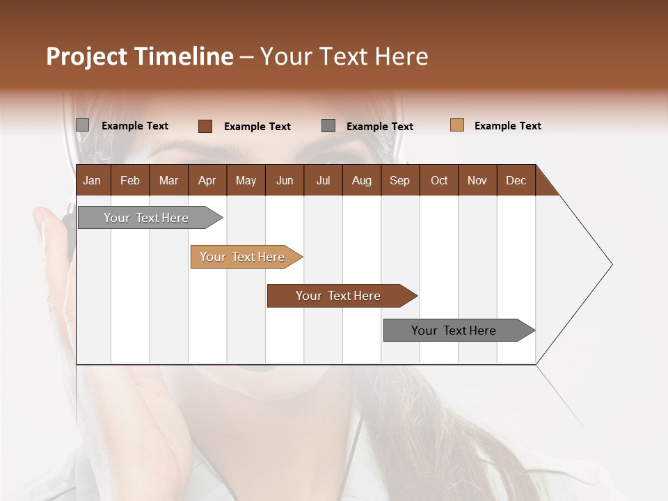 A Woman Wearing A Headset With A Smile On Her Face PowerPoint Template