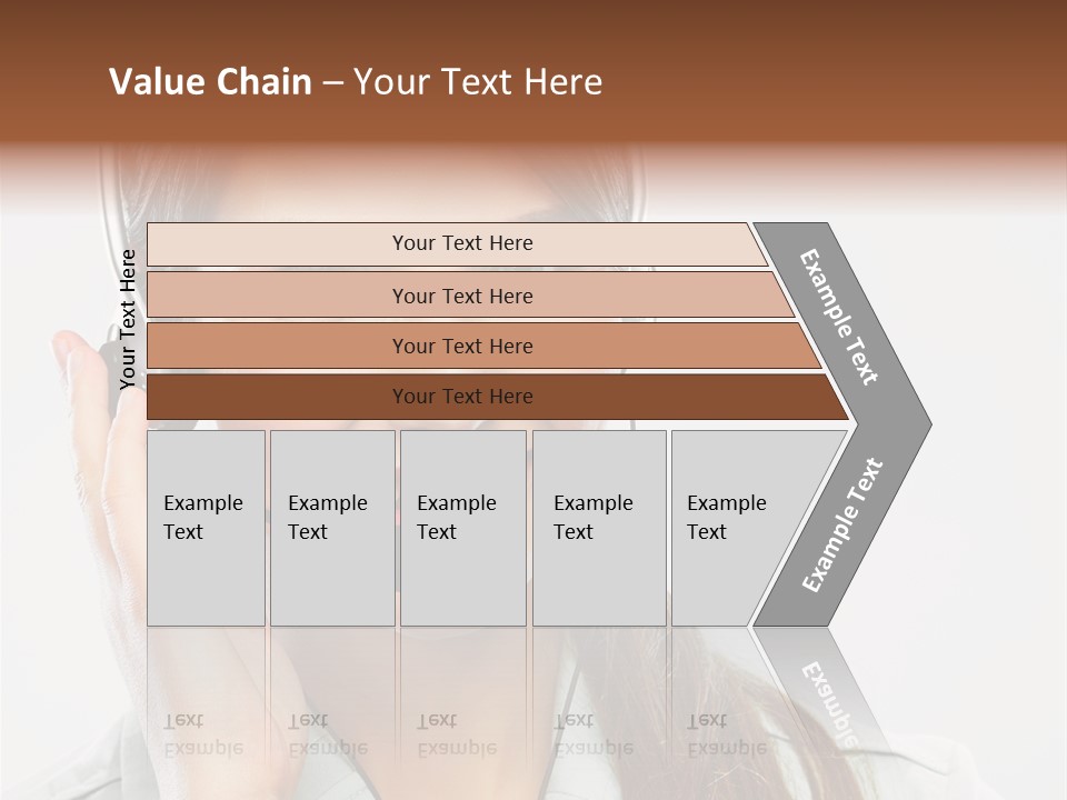 A Woman Wearing A Headset With A Smile On Her Face PowerPoint Template