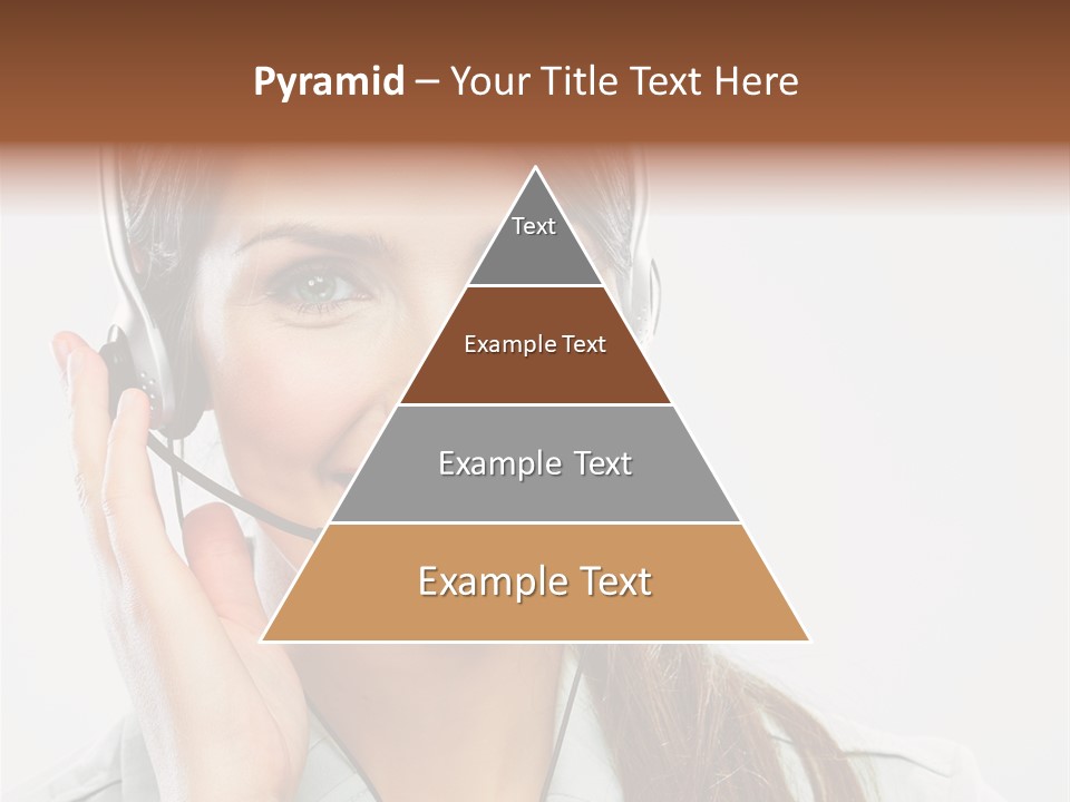 A Woman Wearing A Headset With A Smile On Her Face PowerPoint Template