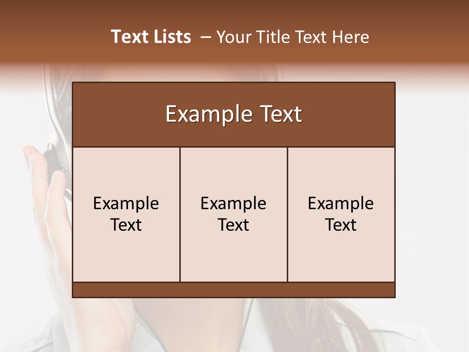 A Woman Wearing A Headset With A Smile On Her Face PowerPoint Template