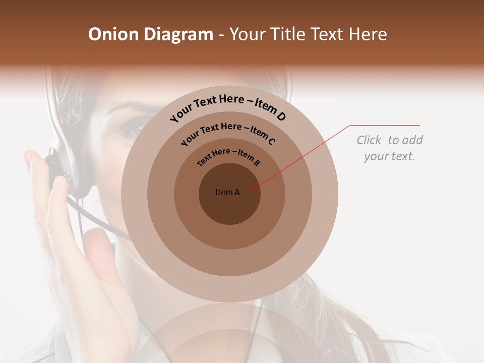 A Woman Wearing A Headset With A Smile On Her Face PowerPoint Template