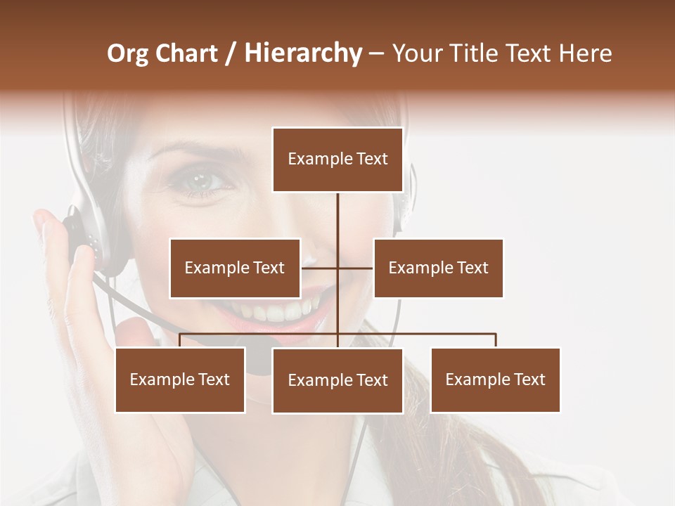 A Woman Wearing A Headset With A Smile On Her Face PowerPoint Template