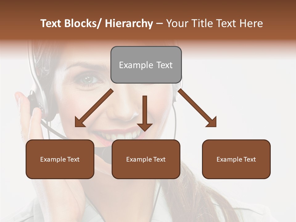 A Woman Wearing A Headset With A Smile On Her Face PowerPoint Template