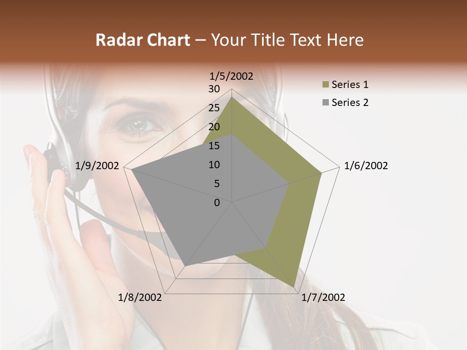 A Woman Wearing A Headset With A Smile On Her Face PowerPoint Template
