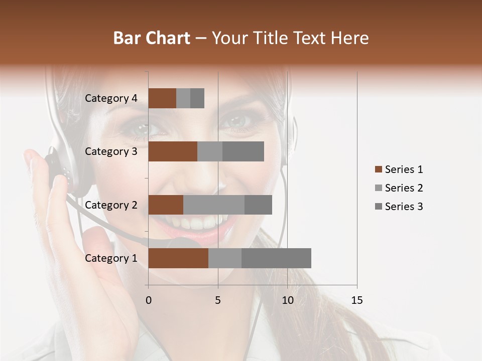 A Woman Wearing A Headset With A Smile On Her Face PowerPoint Template