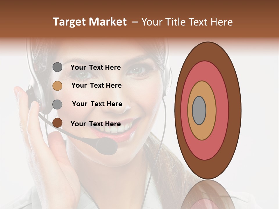 A Woman Wearing A Headset With A Smile On Her Face PowerPoint Template