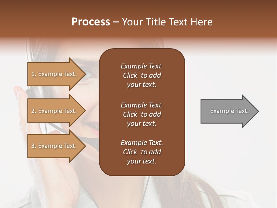 A Woman Wearing A Headset With A Smile On Her Face PowerPoint Template