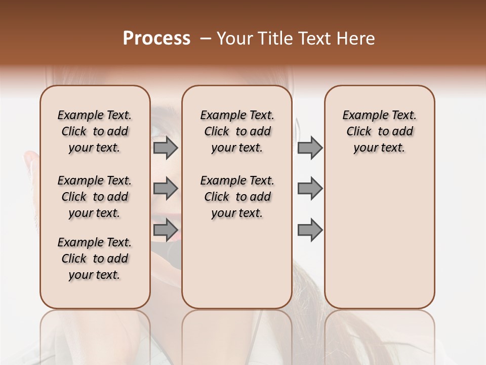 A Woman Wearing A Headset With A Smile On Her Face PowerPoint Template