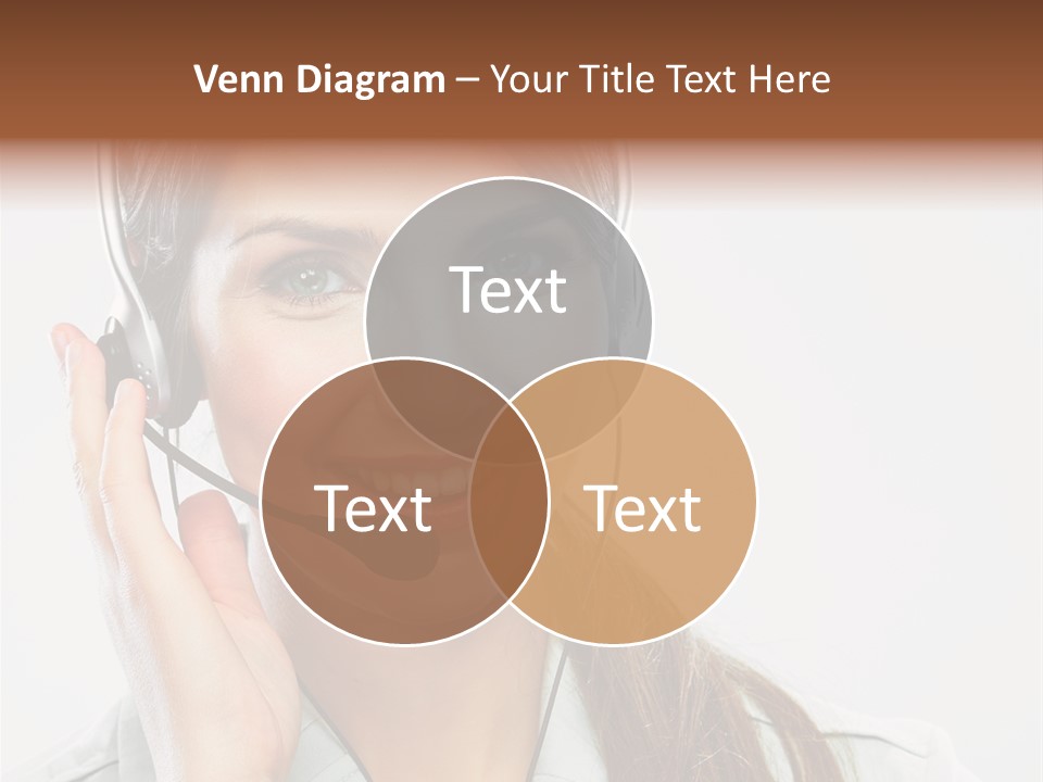 A Woman Wearing A Headset With A Smile On Her Face PowerPoint Template