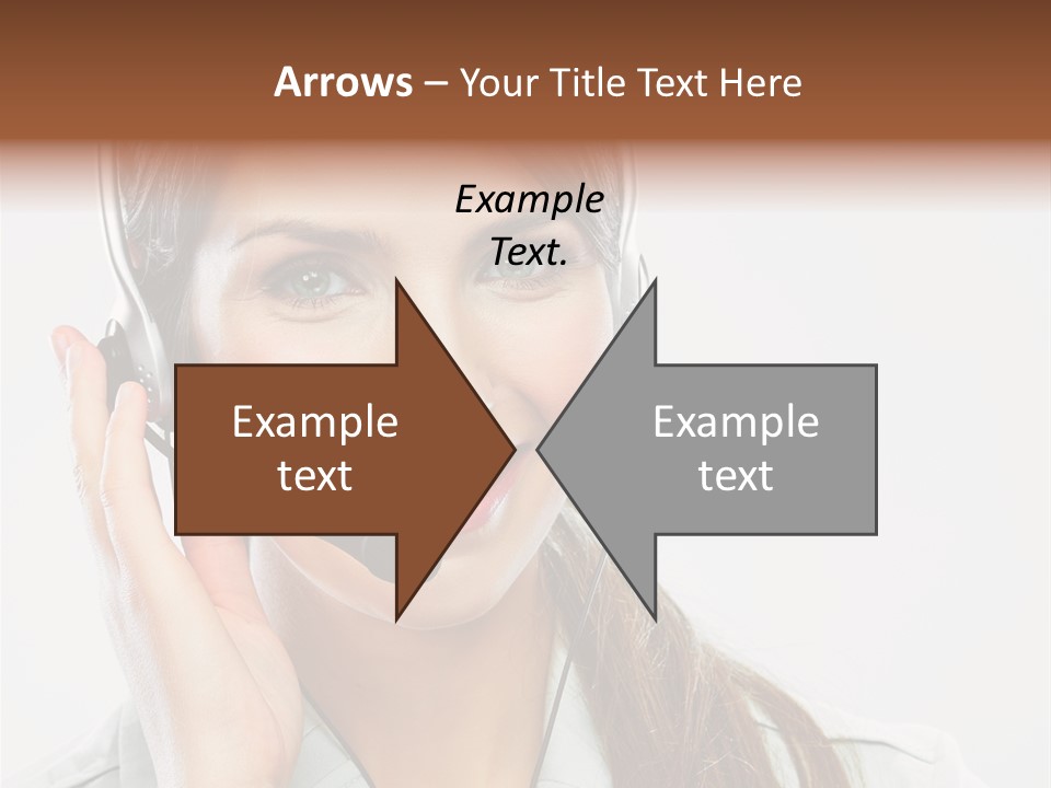 A Woman Wearing A Headset With A Smile On Her Face PowerPoint Template