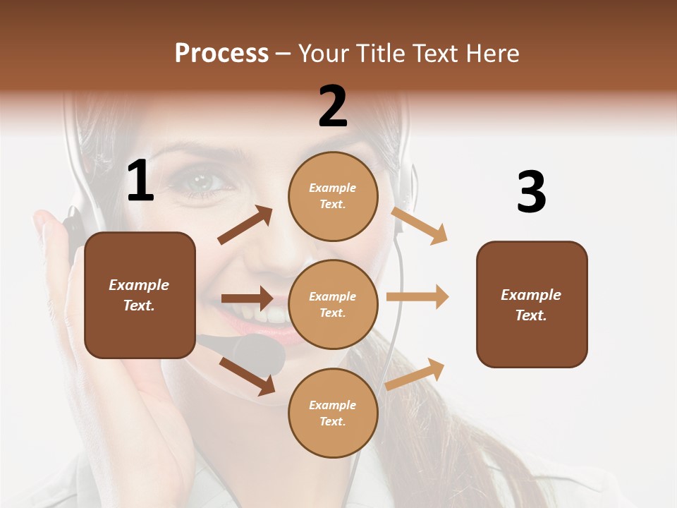 A Woman Wearing A Headset With A Smile On Her Face PowerPoint Template