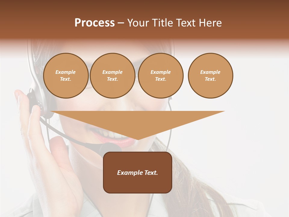 A Woman Wearing A Headset With A Smile On Her Face PowerPoint Template