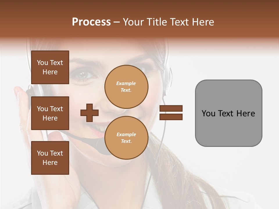 A Woman Wearing A Headset With A Smile On Her Face PowerPoint Template